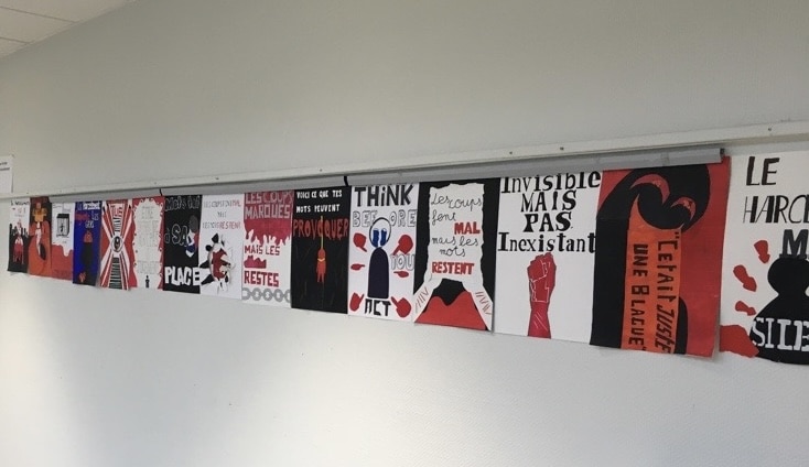 Lutte contre le harcèlement : les élèves de 2nde GT exposent leurs travaux