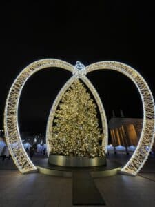 le sapin illumine sur la place de la cathedrale - Mention Événement Espaces Événementiels et Volumes de Communication