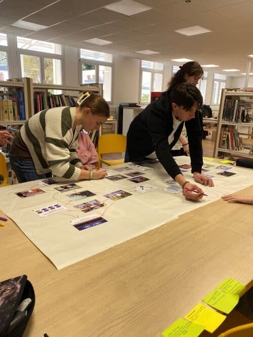 La classe de Seconde GT construit la Fresque des Inégalités
